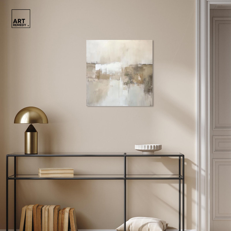 «Windswept Reverie I», toile minimaliste abstraite par Art Remedy, Toile tendue, H 20 po x l 20 po x P 1,5 po