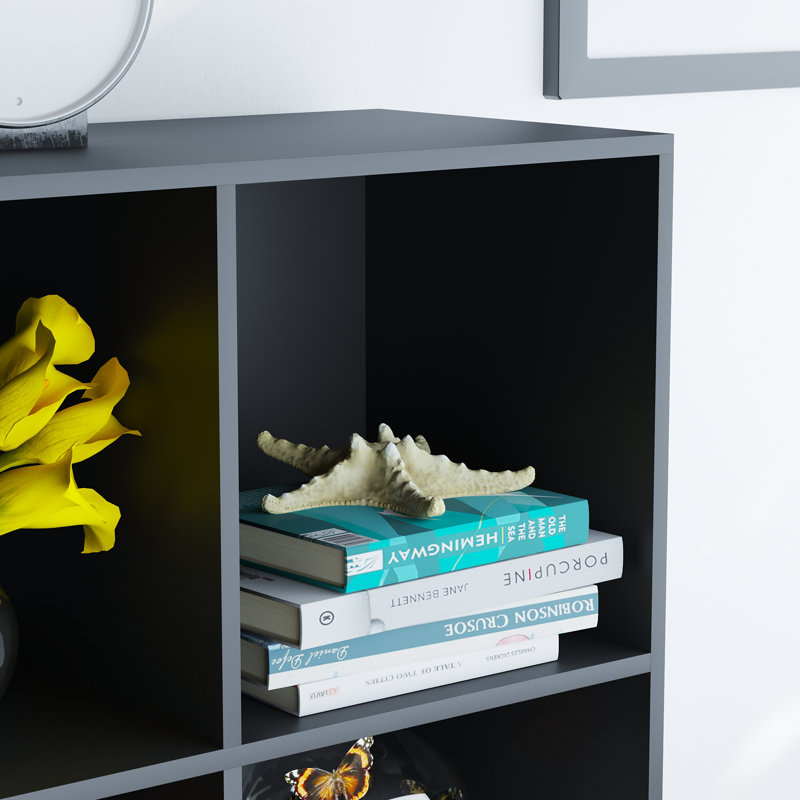 Oreland Cube Bookcase, Black, 96.5cm H x 96.5cm W x 29cm D
