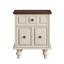 Table de chevet 20,47 po avec 2 tiroirs et pieds à colonnes romaines, table de chevet en bois massif, table de chevet pour chambre à coucher et salon-115293795-115293792