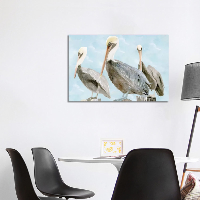 Soft Brown Pelican III 1 Piece Wrapped Canvas Painting, 66.04cm H x 101.6cm W x 1.9cm D