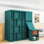 Lit simple escamotable mural avec armoire supérieure, bureau extensible et tablettes-1676965214
