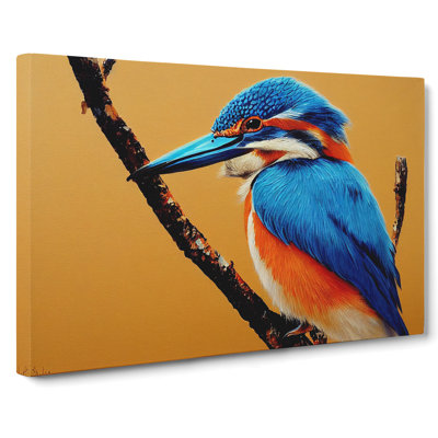 Blessed Kingfisher Bird - Wrapped Canvas