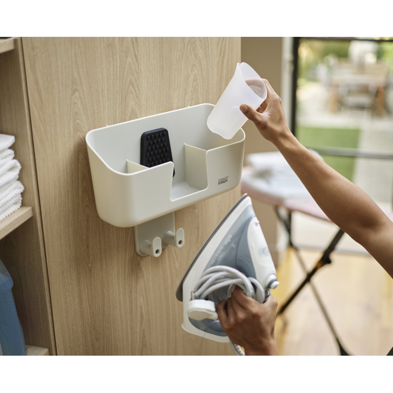 IronHub Wall-mounted Iron Storage Caddy with Ironing Board Hook