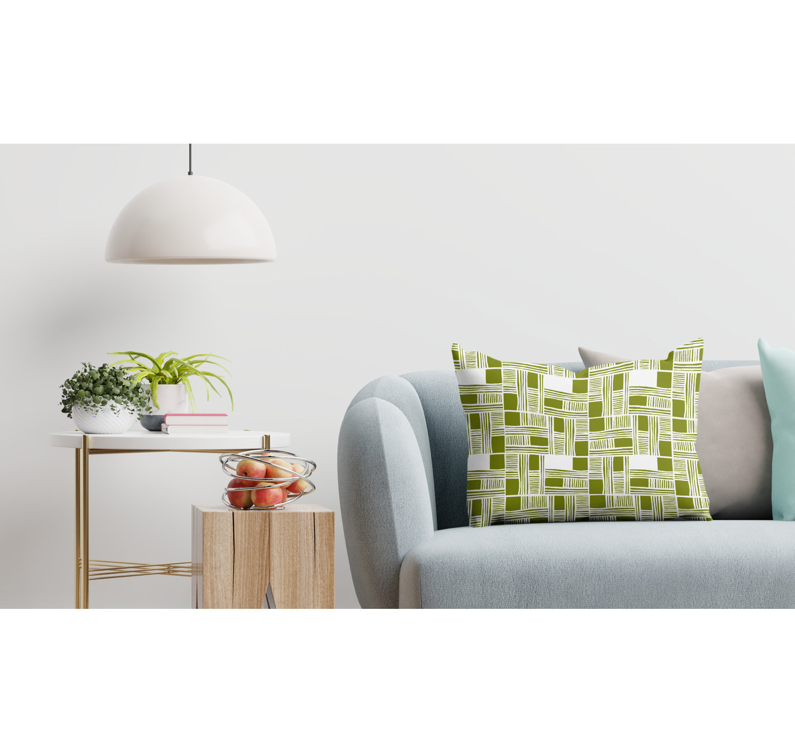 Kapri Indoor/Outdoor Throw Pillow, Olive, 14" x 20", Rectangle