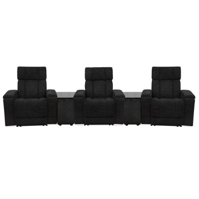 Danya Zero Gravity Power 3 Seat Home Theater Seating With 2 Wedges And Immersive Audio