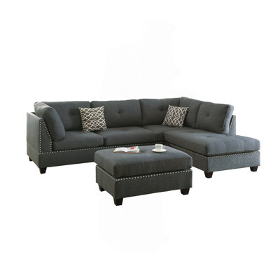 Canapé modulaire 3 pièces en bleu gris