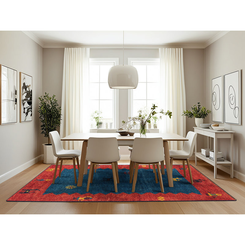 Abstract Indoor Rug, Rectangle 7' x 10'