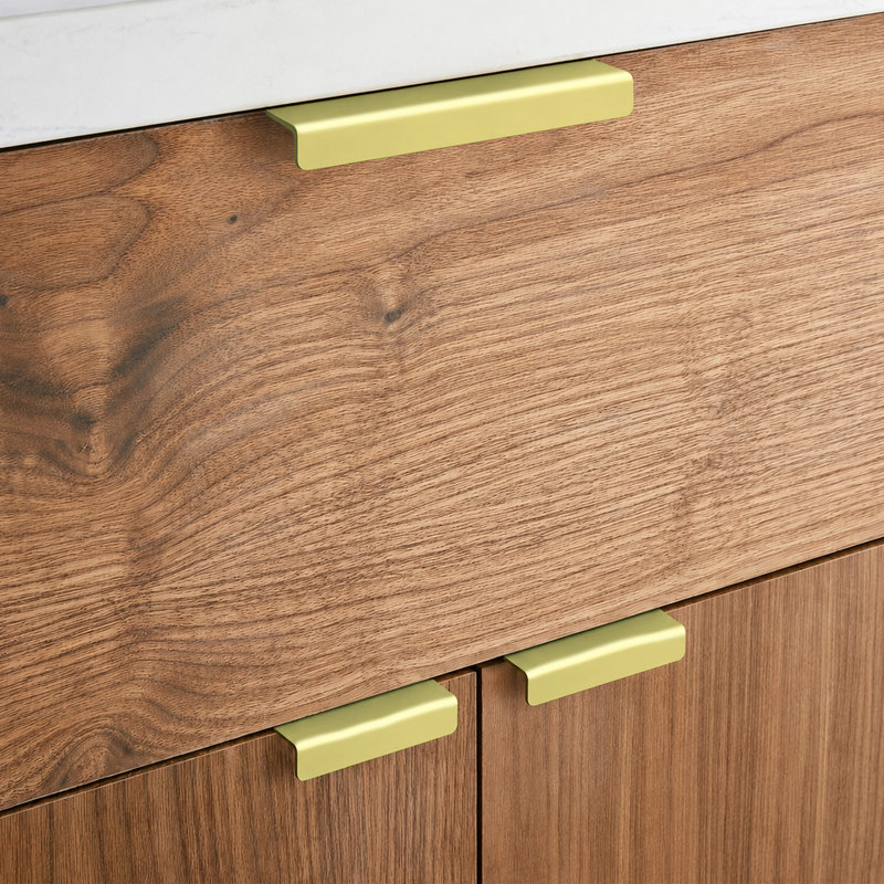 DCM315U3-UNL Drawer, Cabinet, Mirror Pull, 3" x 1-1/2" in Unlacquered Brass