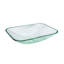 Lavabo vasque de salle de bain rectangulaire au-dessus du comptoir pour salle de bain (sans robinet)