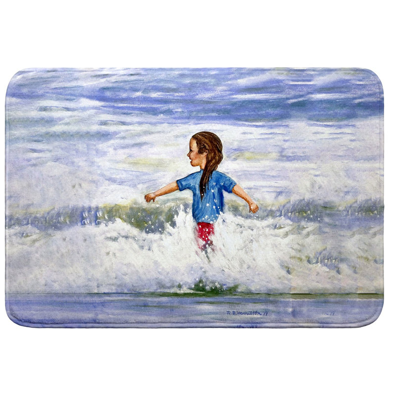 Tapis de bain Girl in Surf, L 36 po x l 24 po