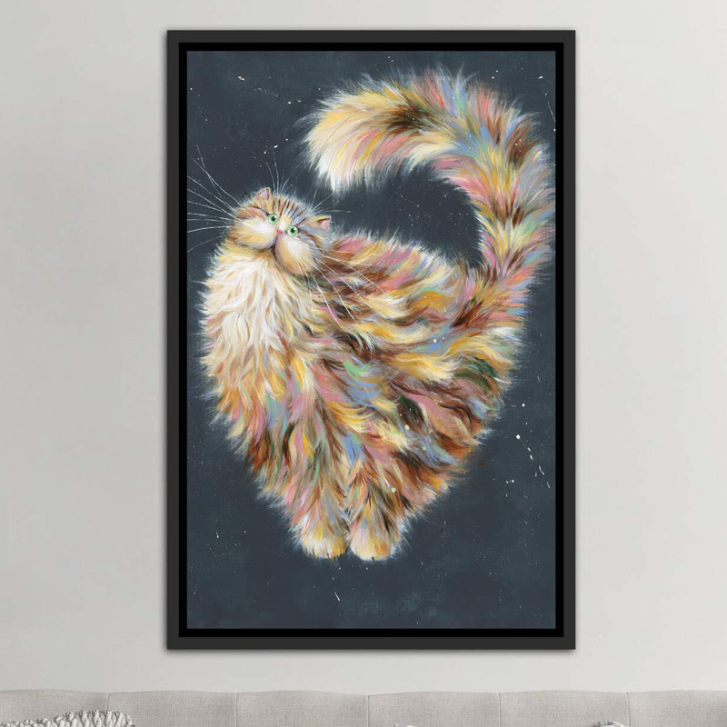 Patapoufette par Kim Haskins-impression d’art graphique, H 26 po x l 18 po x P 1,5 po, Toile avec cadre noir