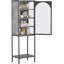 Armoire de rangement vitrée en métal-1087164302