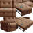 74" Modern Chenille Fabric Loveseat Sofa 2-in-1 Multi-Functional Convertible Sleeper Sofa Bed with Down Filling, Supports 600 lbs for Living Room, Bedroom and Apartment Use-1254846533