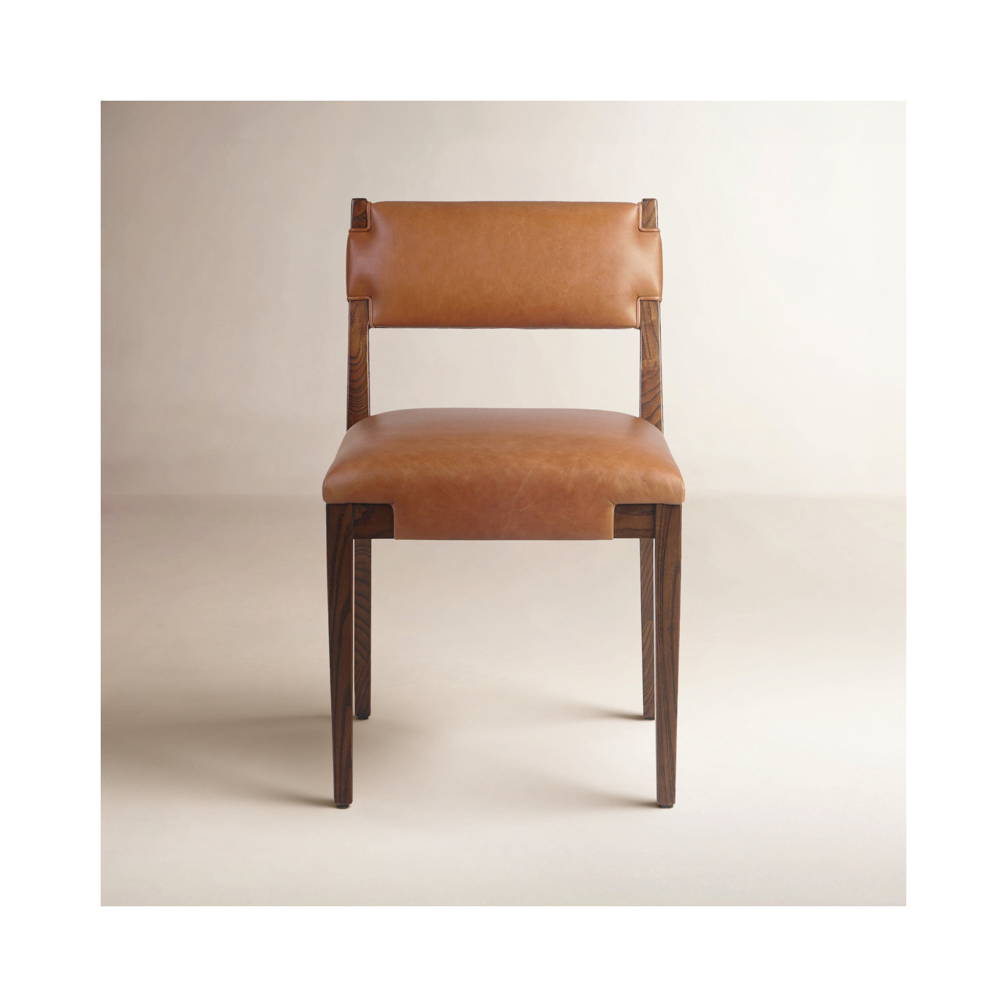 Bilbrey Leather Side Chair, Brown, Brown