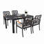 Ensemble de mobilier d'extérieur en aluminium 5 pièces
