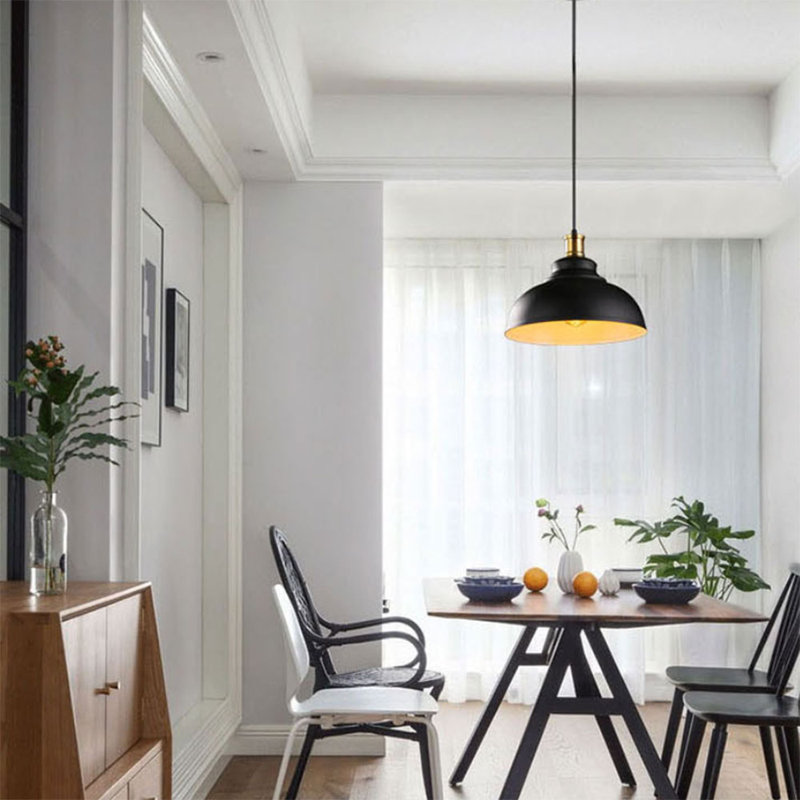 Roff 1 - Light Black Single Dome Pendant Light