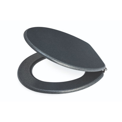 Hampton Oak MDF Toilet Seat SS Hinge