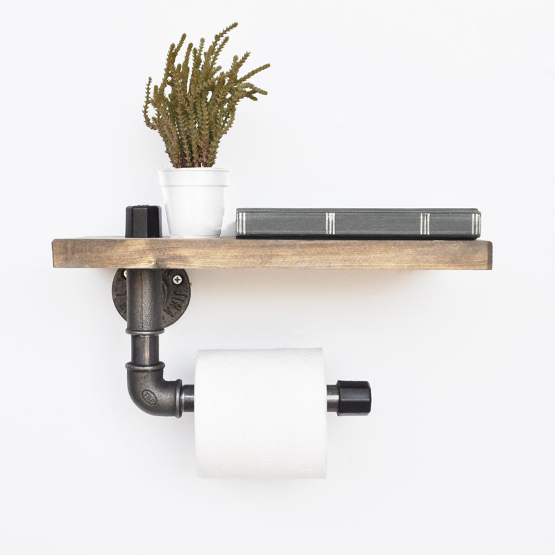 Tablette décorative en bois massif Rolla