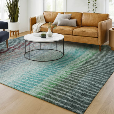 Premium Machine Washable Mayfield AMF2314 Stripes Rug