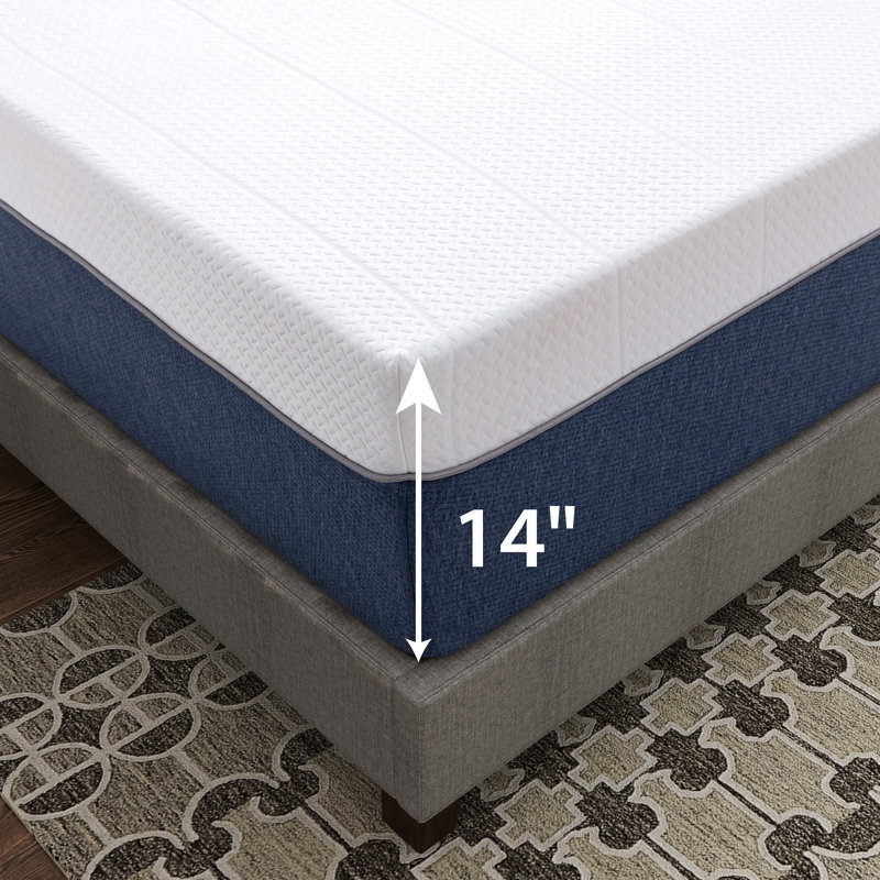 Matelas en mousse viscoélastique gélifiée 14 pouces, Lit double