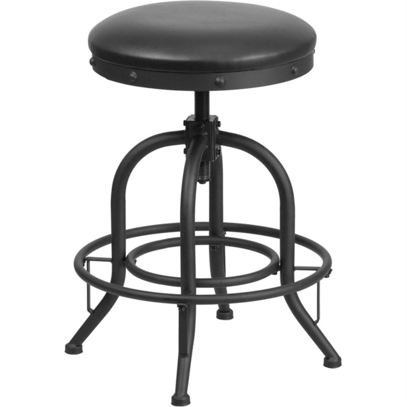 Tabouret de cuisine à hauteur de comptoir de 24 po avec siège pivotant en LeatherSoft Danita - chaise de cuisine, 24"