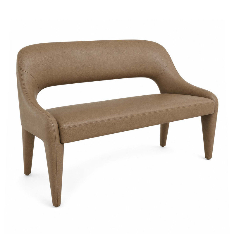 Fauteuil d'appoint rembourré (ensemble de 2), Polyester brun
