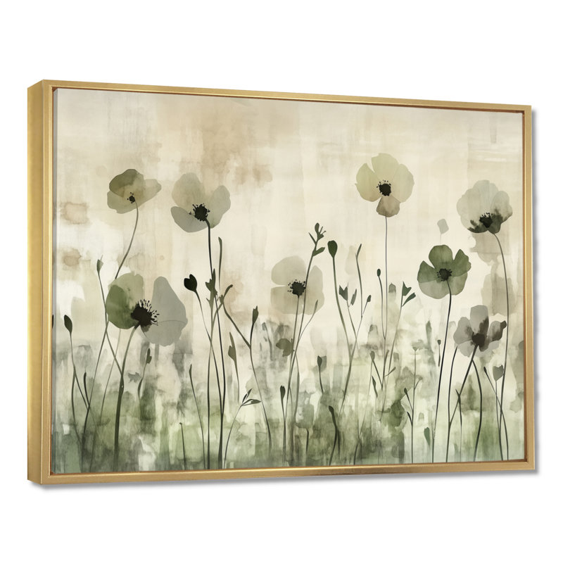 «Blooming Garden», art mural sur toile botanique, Ryley, H 40 po x l 60 po, Cadre flottant doré
