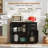40'' Sideboard Buffet Cabinet Modern Kitchen Storage Organizer w/ 2 Drawers Black-574939036