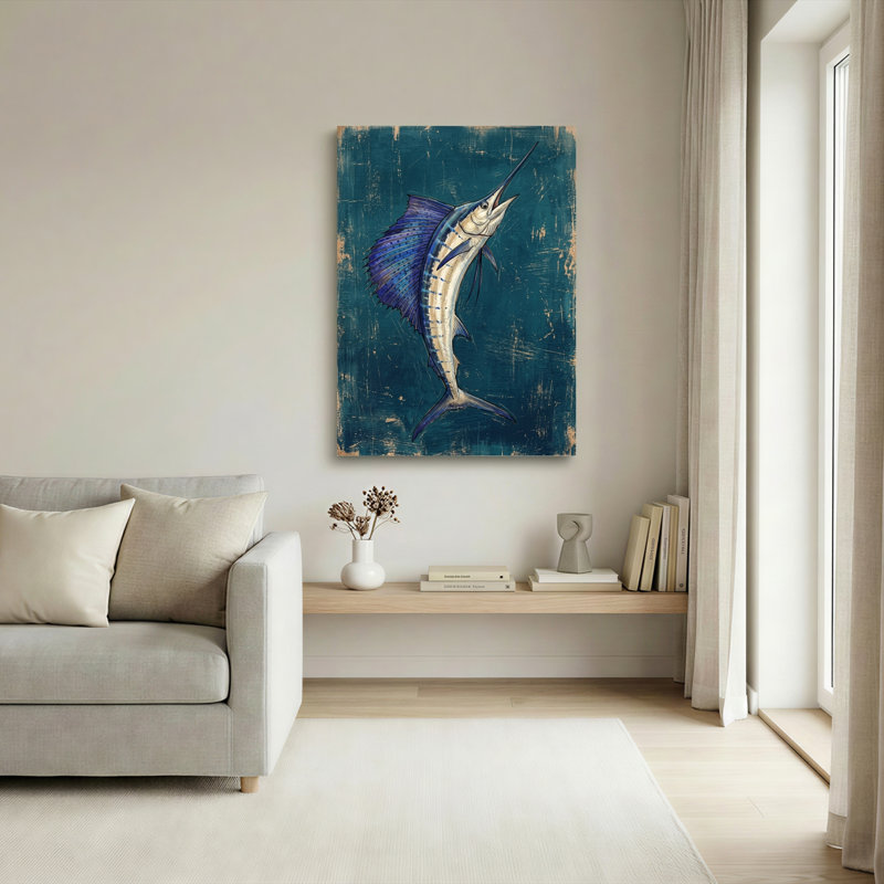 Ensemble de 1 tableau sur toile représentant un voilier, 36"H x 24"W, Wrapped Canvas