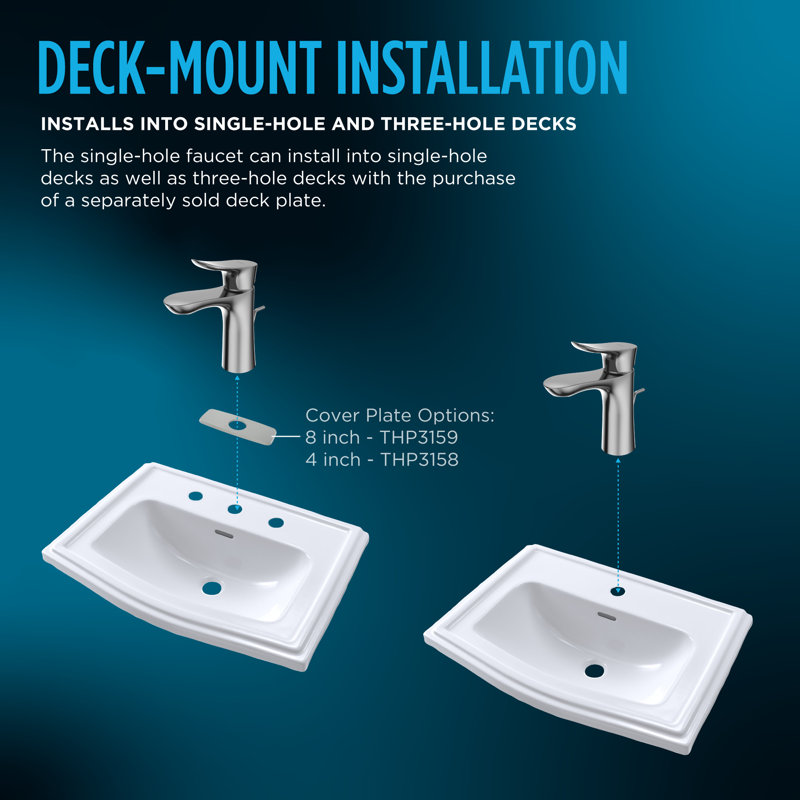 Single Hole Bathroom Faucet with Drain Assembly and Comfort Glide Technology