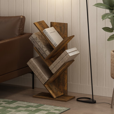 Korou Wood Geometric Bookcase