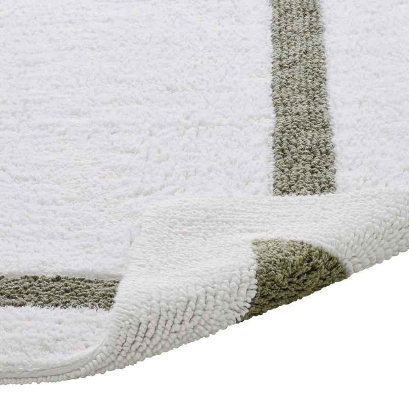 Ensemble de tapis pour salle de bain 5 pièces Makbul Premium 100% coton 2370 g / m², certifié OEKO-TEX®, tapis de salle de bain touffeté ultra moelleux, super absorbant, réversible, lavable à la machine, confort semblable au spa, sauge blanc / foncé