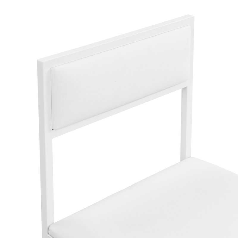 Ensemble de table de salle à manger extensible et compacte 63 pouces 5 pièces TopMAX, Blanc, Naturel / Blanc