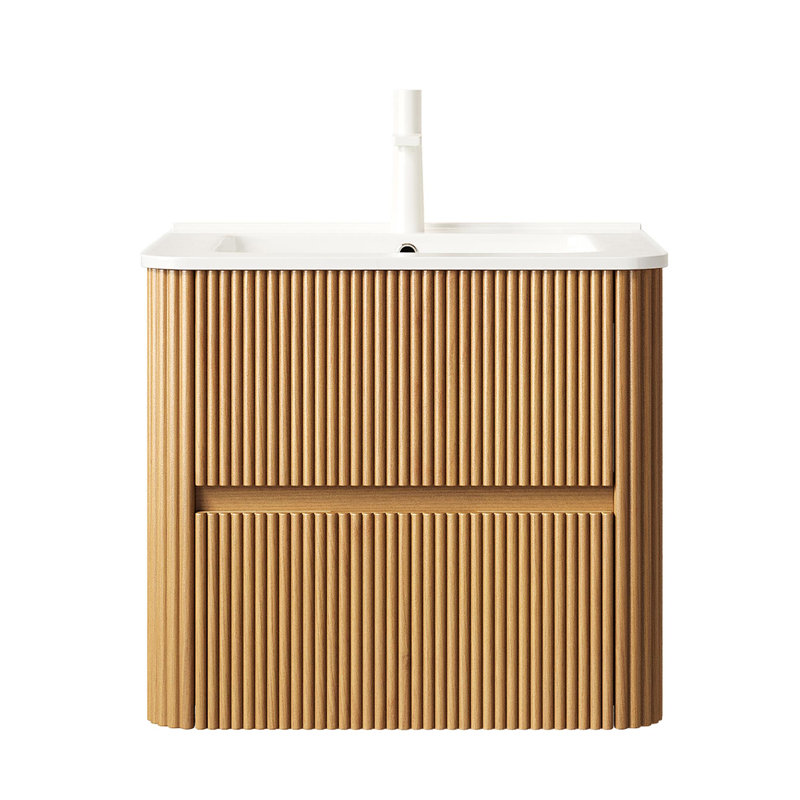 Ensembles de meuble-lavabo de salle de bain, Bois naturel, 24"