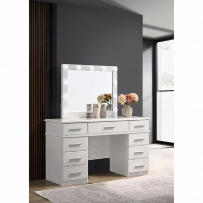 Bureau de coiffeuse 9 tiroirs Sarah