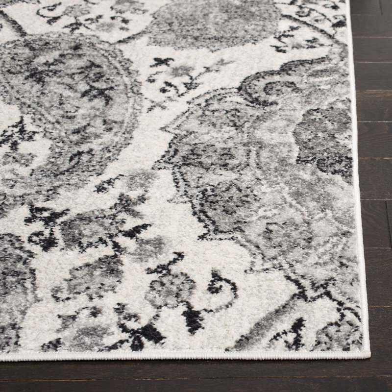 Tapis oriental crème/argenté Barefield, Square 6'7"
