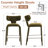 Upholstered Counter Stool with Metal Legs-120358056