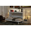 Lit simple simple TG avec bureau, lumière DEL et station de charge USB, blanc