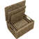 MantraRaj Stackable Seagrass 4 Piece General Basket Set Rectangular Lidded Storage Baskets