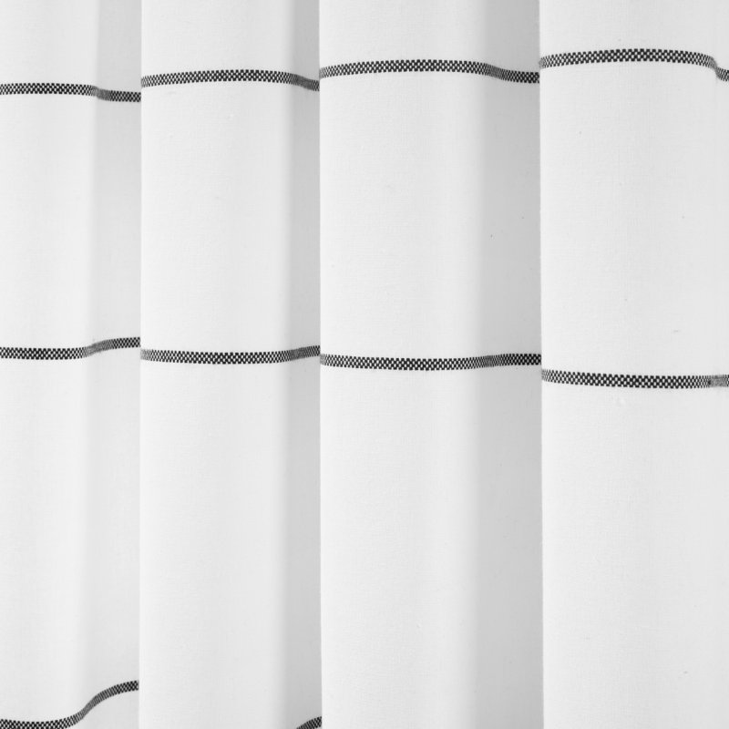 Paire de rideaux semi-transparents avec passe-tringle , L 42 po x L 84 po, Blanc