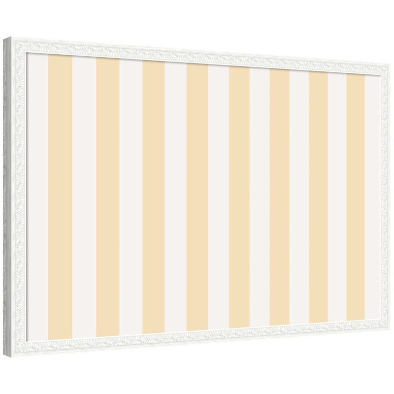 Tableau d'affichage en lin encadré en tissu, 26" H x 38" W, Bethany White