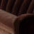 Solid Wood Frame Modern Dark Brown Velvet Sofa