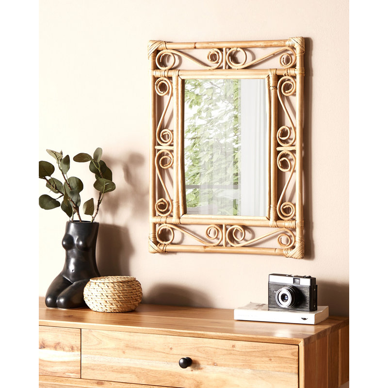 Alpern Wicker Rectangle Mirror