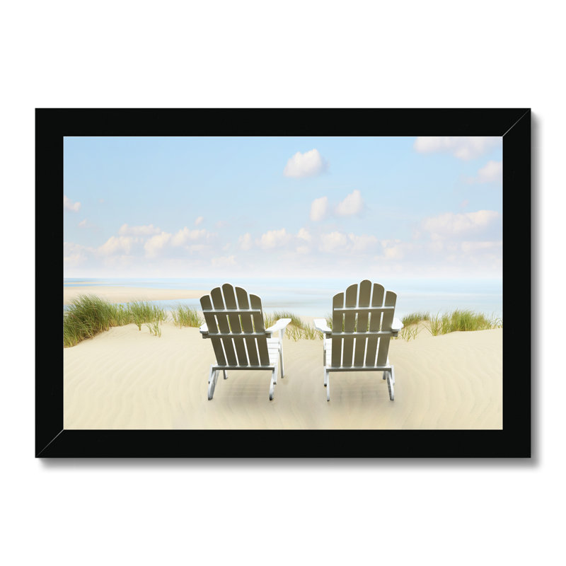 Beachscape I by James McLoughlin - Print, Black Framed Paper Print, 24cm H x 34cm W