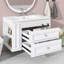 Meuble-lavabo mural moderne de 30 pouces, armoire de rangement flottante avec 2 tiroirs et lavabo simple en céramique-807198027