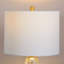 Lampe de table 25 "en verre et métal blanc avec abat-jour en lin blanc Glass - ensemble de 2