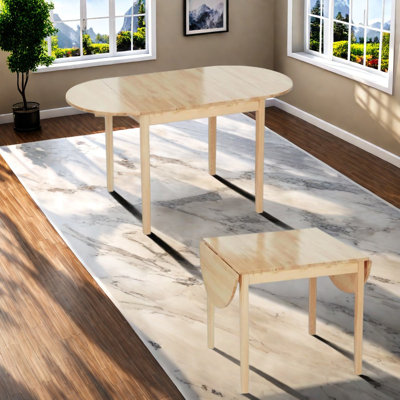 Extendable Dining Tables (table only, no chairs, complete with top and legs), Natural Wood, Modern Compact Kitchen