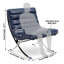 Fauteuil d'appoint capitonné en cuir véritable de 29,53 po de largeur avec cadre en acier inoxydable poli-1026294414