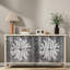 Buffet 4 portes avec tablettes réglables et sculpture créative exquise-1852118426