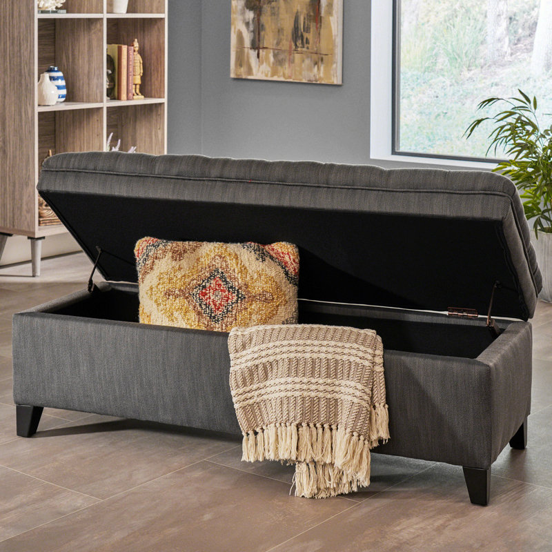 OTTOMAN DE RANGEMENT JULiana, Gris